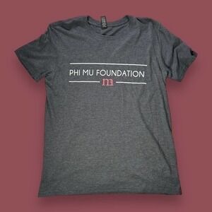 Anvil Phi Mu Foundation Gray Graphic Tshirt Size Medium - "Harris"